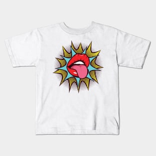 Pop art makeup vintage Kids T-Shirt